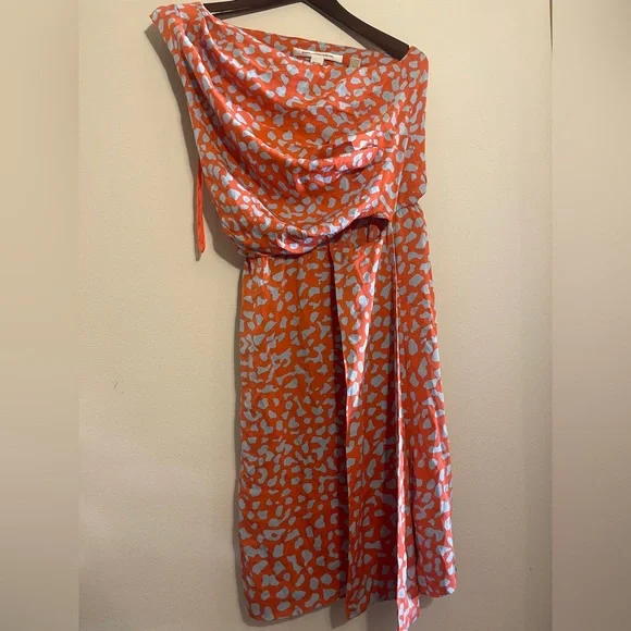 open lace back dress 1970s Pink & Orange DVF Silk Wrap Dress – Shrimpton Couture